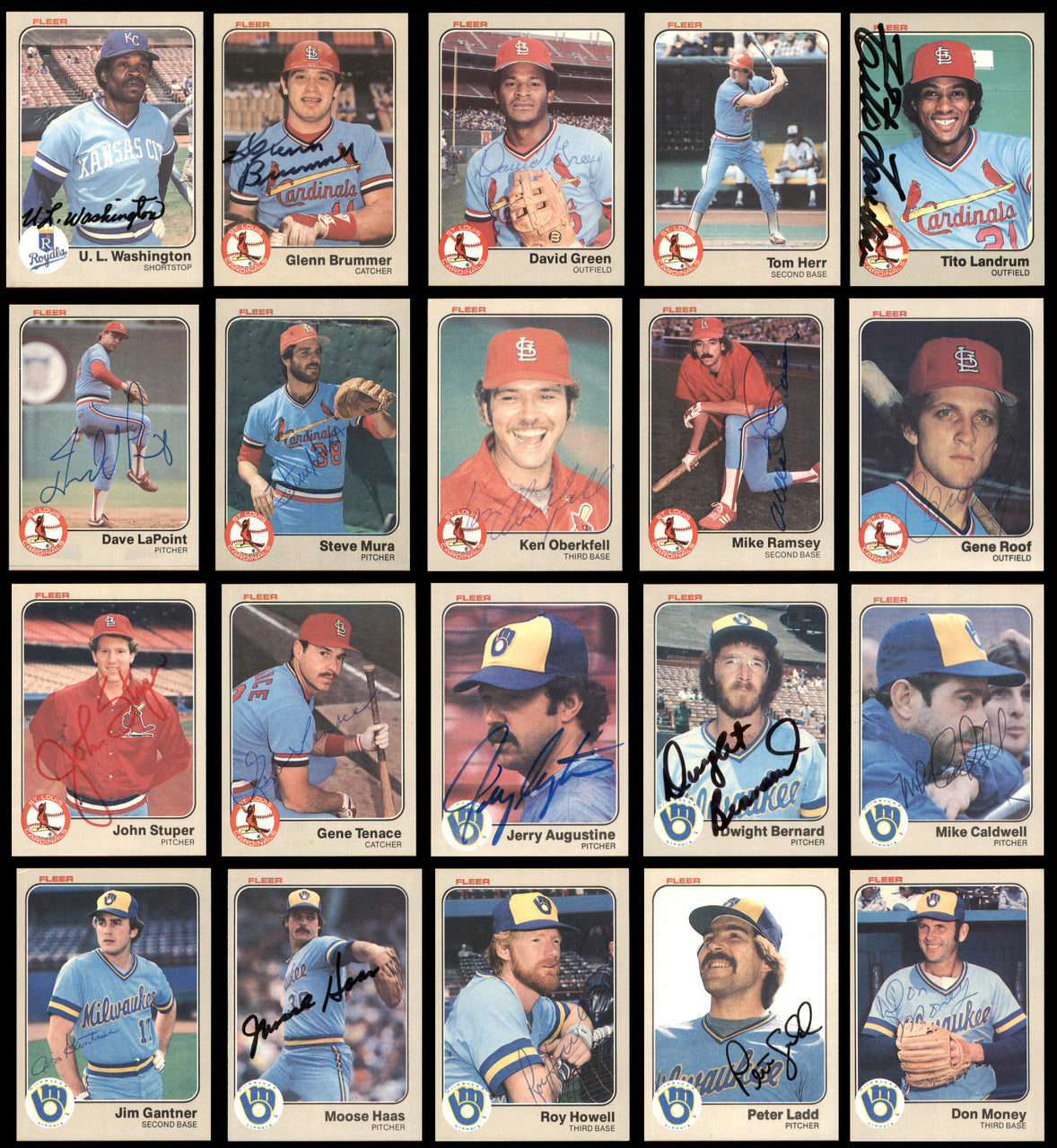 260 Count Lot of Autographed 1983 Fleer Baseball Cards (All Different) SKU #266573
