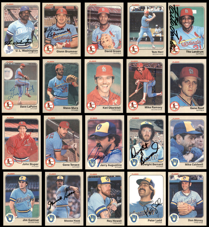 260 Count Lot of Autographed 1983 Fleer Baseball Cards (All Different) SKU #266573