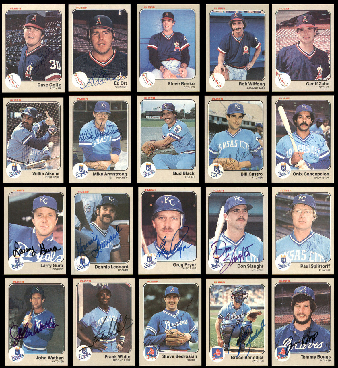 260 Count Lot of Autographed 1983 Fleer Baseball Cards (All Different) SKU #266573