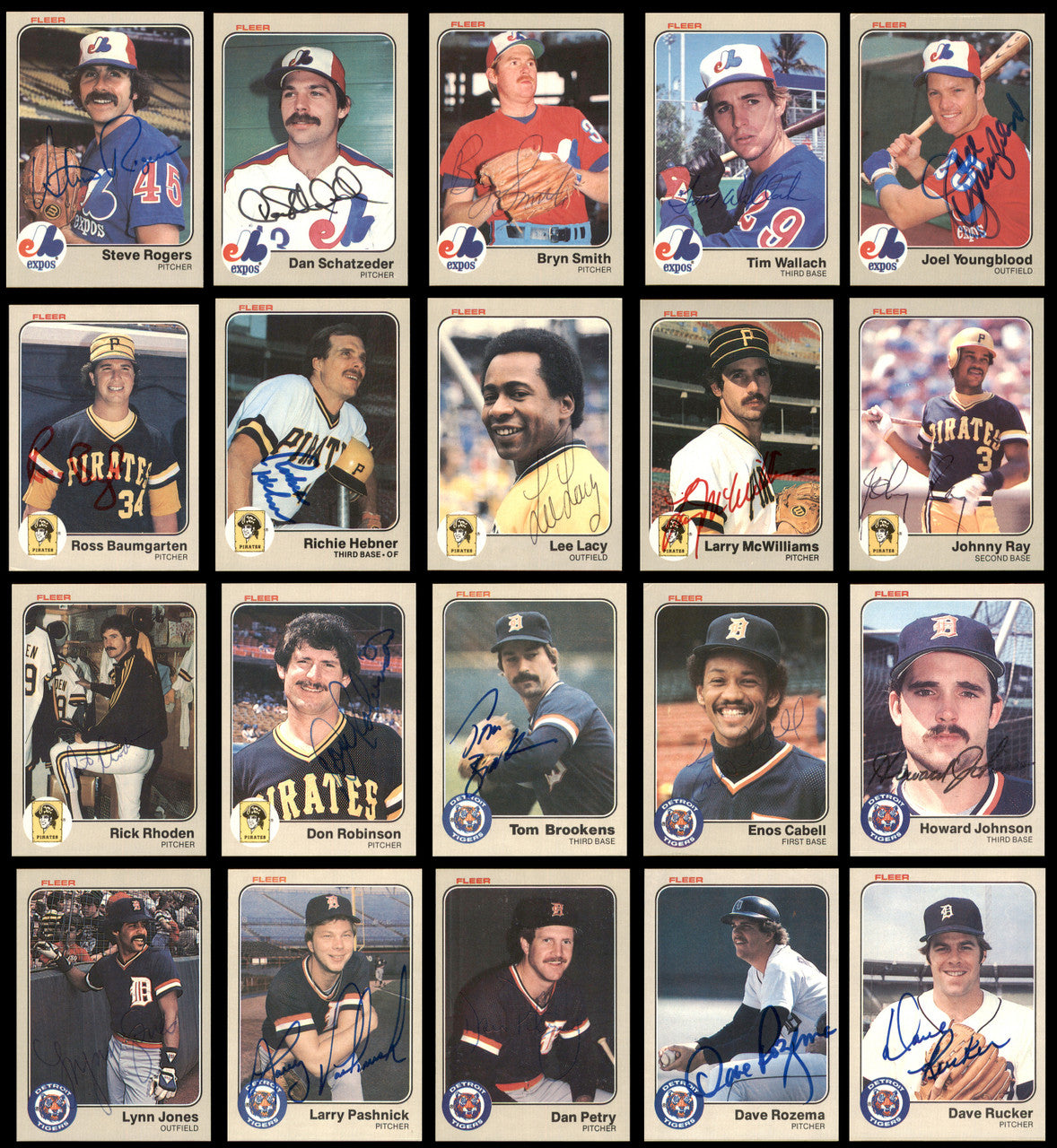 260 Count Lot of Autographed 1983 Fleer Baseball Cards (All Different) SKU #266573