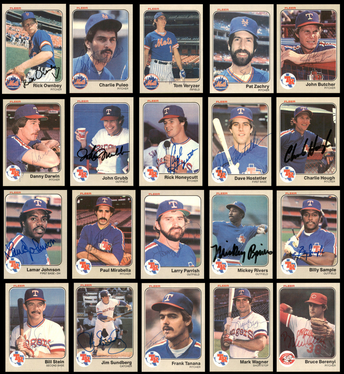 260 Count Lot of Autographed 1983 Fleer Baseball Cards (All Different) SKU #266573