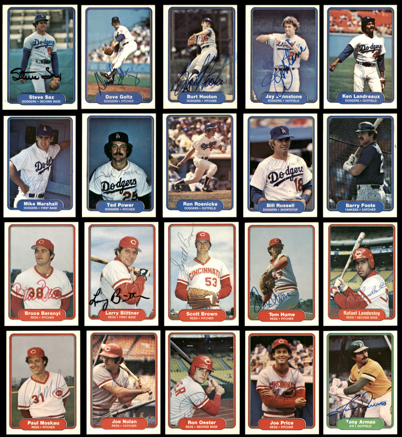 228 Count Lot of Autographed 1982 Fleer Baseball Cards (All Different) SKU #266574