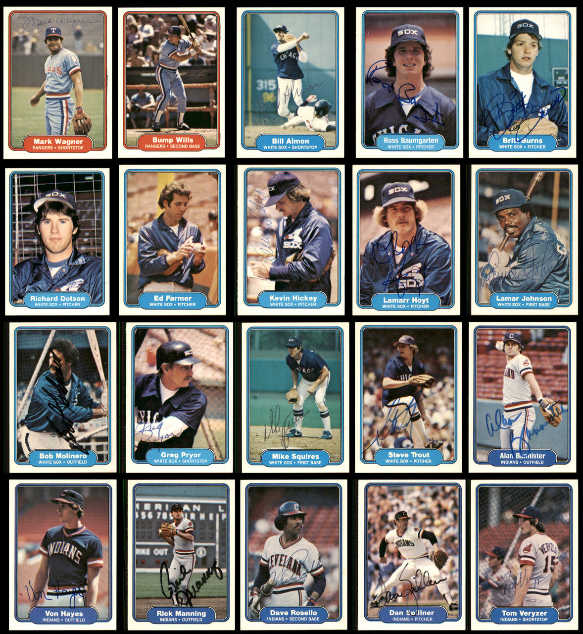 228 Count Lot of Autographed 1982 Fleer Baseball Cards (All Different) SKU #266574