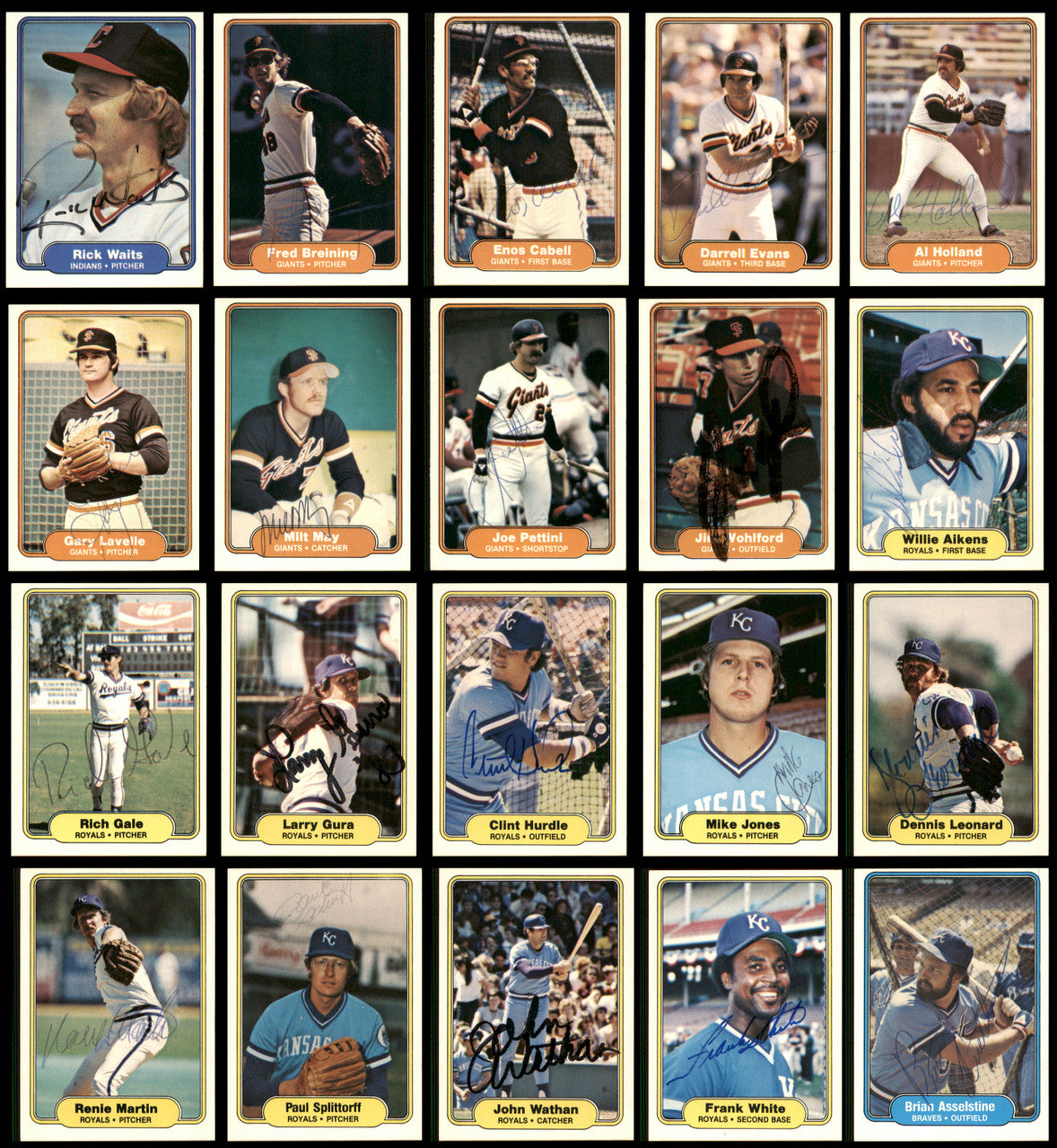 228 Count Lot of Autographed 1982 Fleer Baseball Cards (All Different) SKU #266574