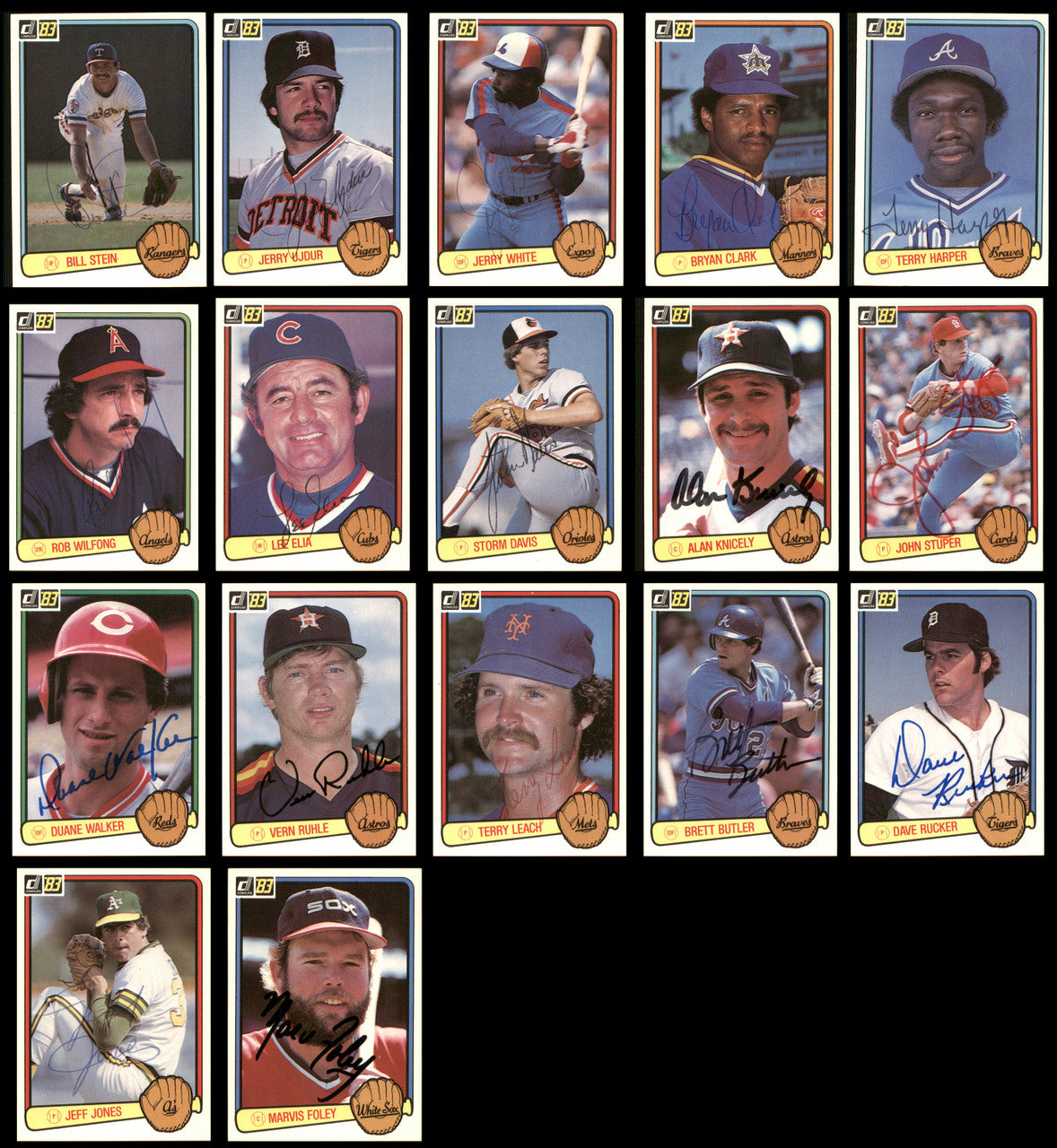237 Count Lot of Autographed 1983 Donruss Baseball Cards (All Different) SKU #266575
