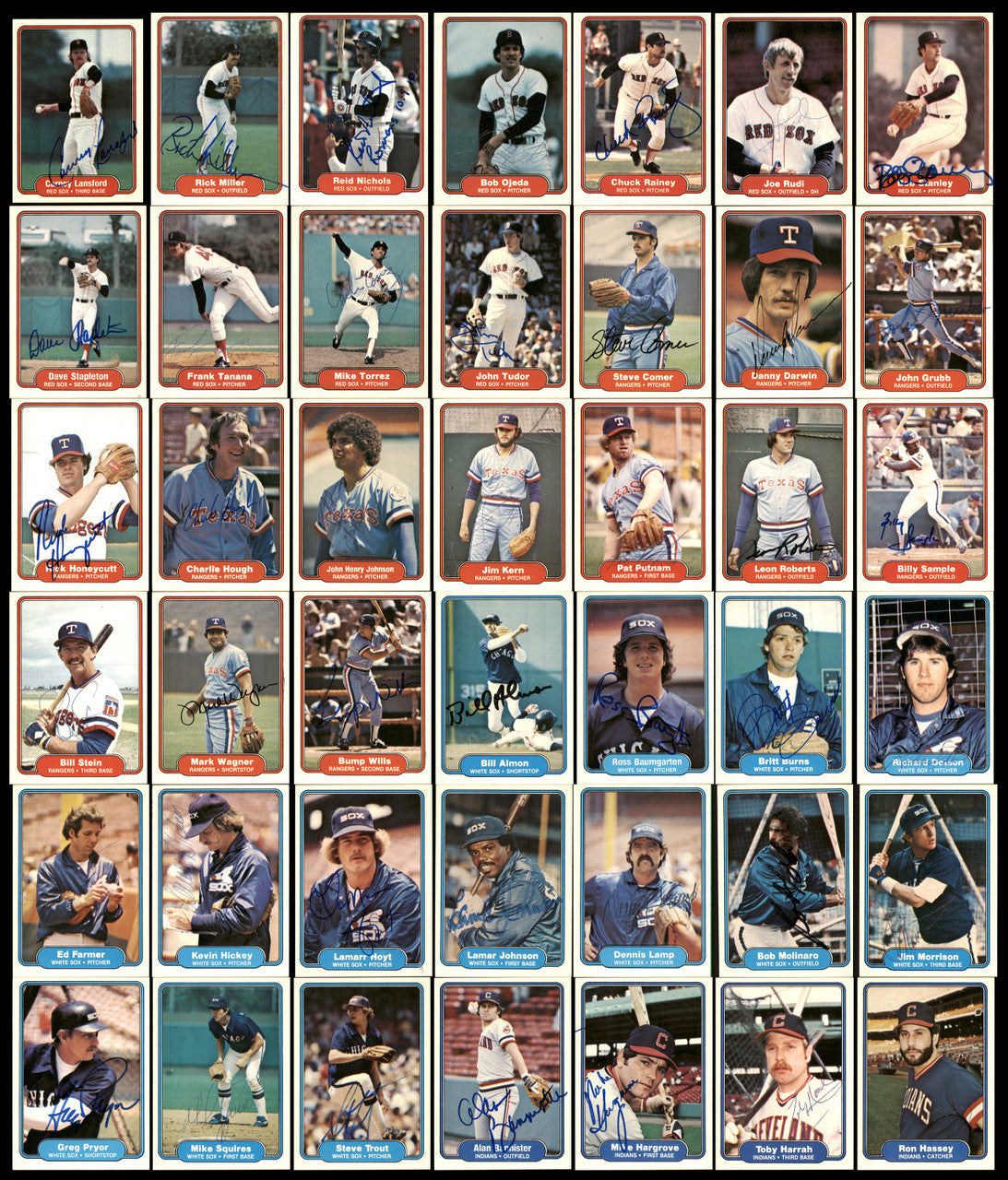 295 Count Lot of Autographed 1982 Fleer Baseball Cards (All Different) SKU #266576
