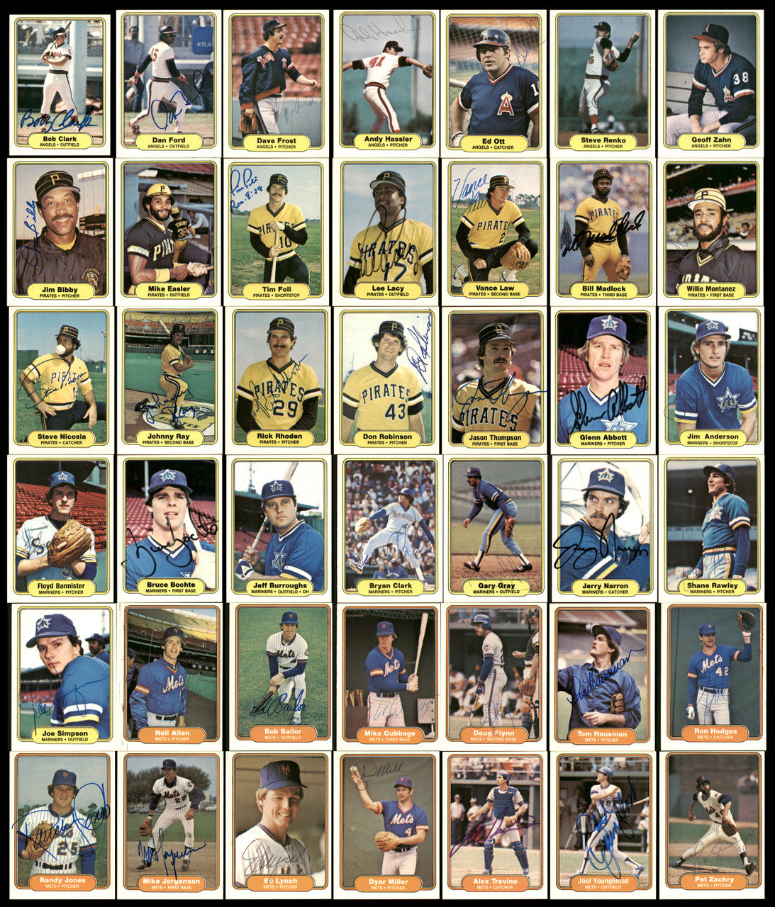 295 Count Lot of Autographed 1982 Fleer Baseball Cards (All Different) SKU #266576
