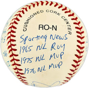 Joe Morgan Autographed Official NL Baseball Cincinnati Reds With 20 Stats JSA #CG26375
