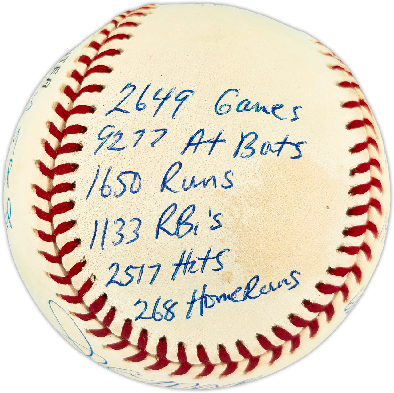 Joe Morgan Autographed Official NL Baseball Cincinnati Reds With 20 Stats JSA #CG26375