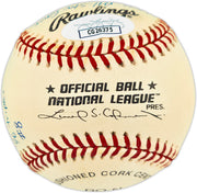 Joe Morgan Autographed Official NL Baseball Cincinnati Reds With 20 Stats JSA #CG26375
