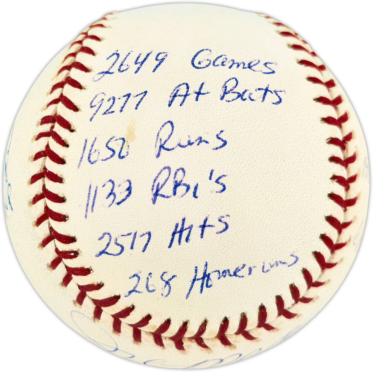 Joe Morgan Autographed Official NL Baseball Cincinnati Reds With 20 Stats JSA #CG26374
