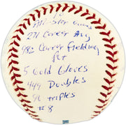 Joe Morgan Autographed Official NL Baseball Cincinnati Reds With 20 Stats JSA #CG26374
