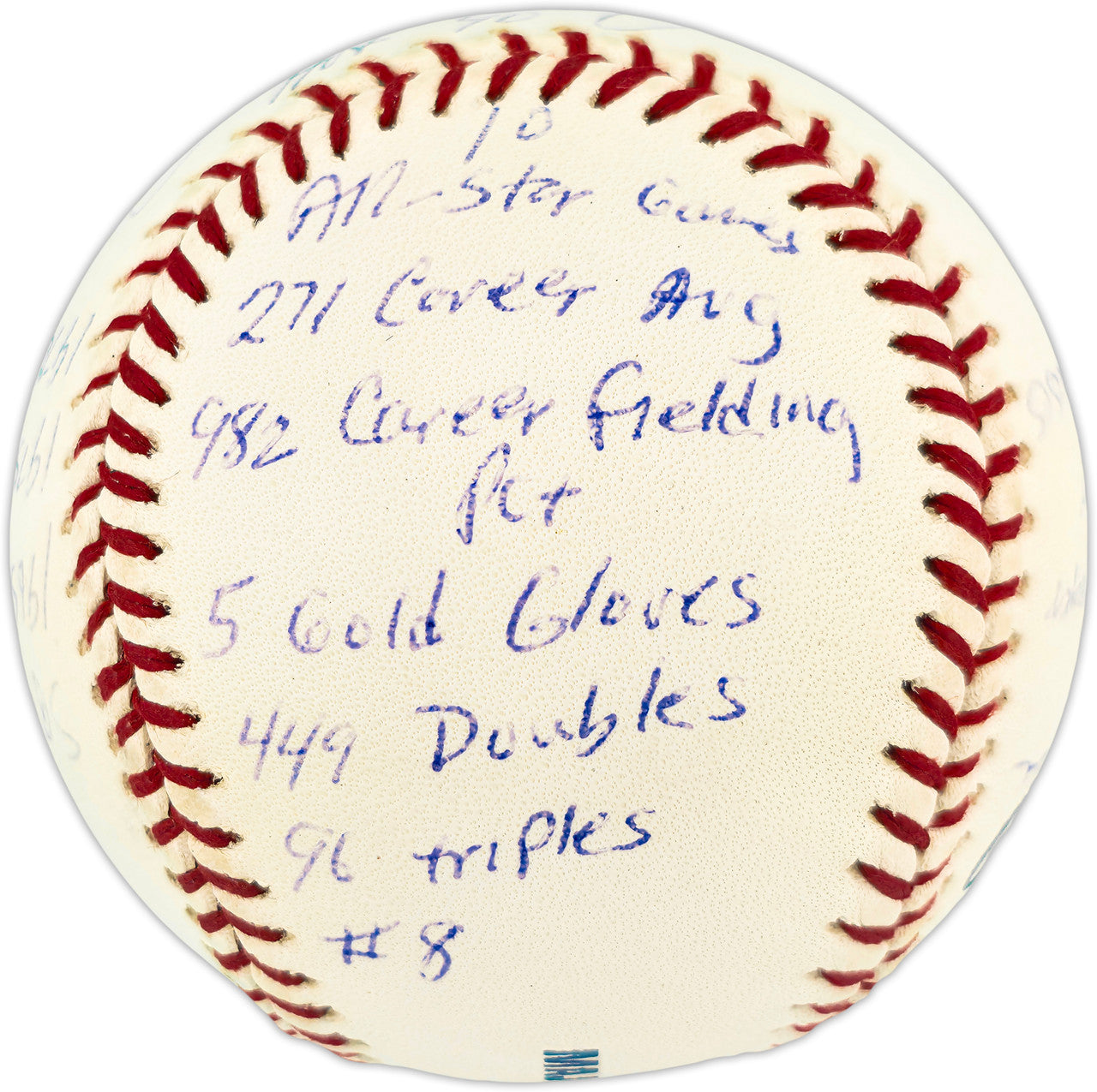 Joe Morgan Autographed Official NL Baseball Cincinnati Reds With 20 Stats JSA #CG26374