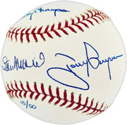 Tony Gwynn, Stan Musial & Rod Carew Autographed Official MLB Baseball "Batting Champs" #/50 JSA #CM60084