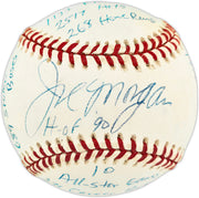 Joe Morgan Autographed Official NL Baseball Cincinnati Reds With 20 Stats Beckett BAS QR #BV44280