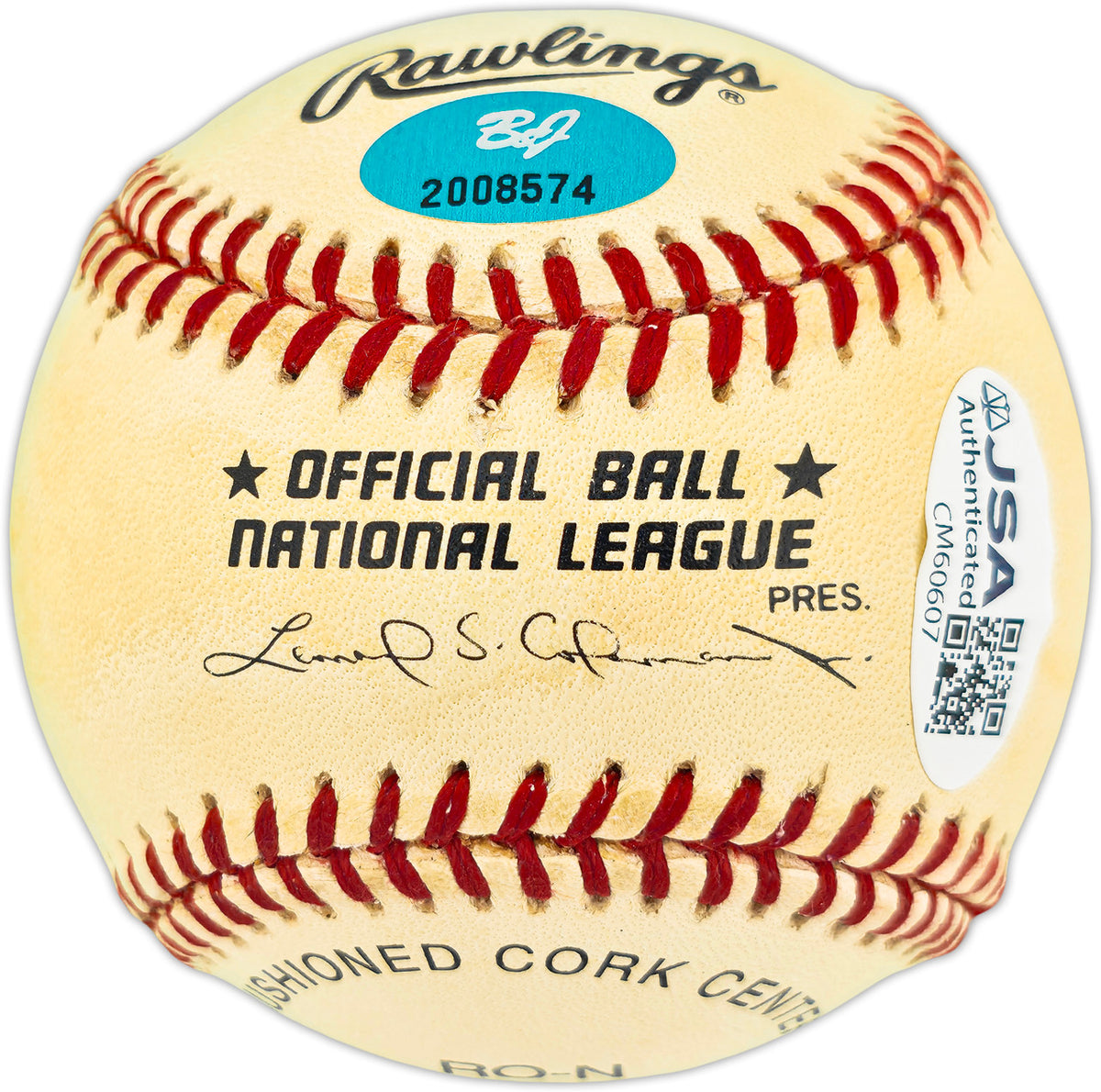 Willie Stargell Autographed Official NL Baseball Pittsburgh Pirates "H.O.F." JSA #CM60607