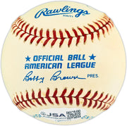 Rickey Henderson Autographed Official AL Baseball Oakland A's & New York Yankees JSA #CM60223