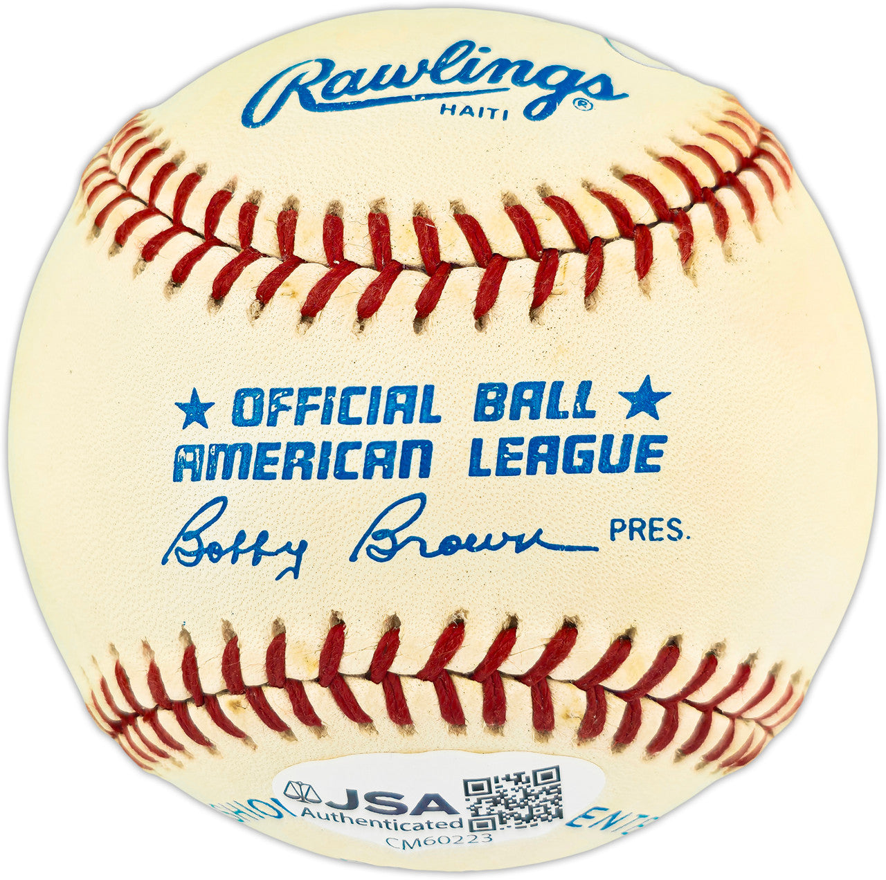 Rickey Henderson Autographed Official AL Baseball Oakland A's & New York Yankees JSA #CM60223
