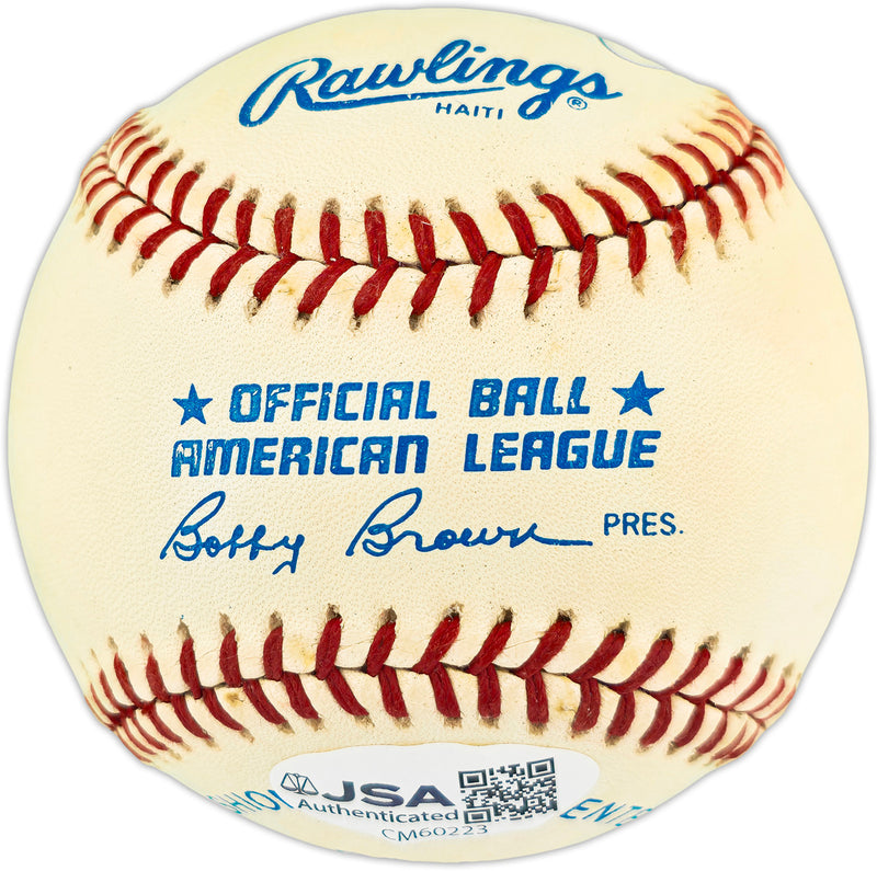 Rickey Henderson Autographed Official AL Baseball Oakland A's & New York Yankees JSA #CM60223