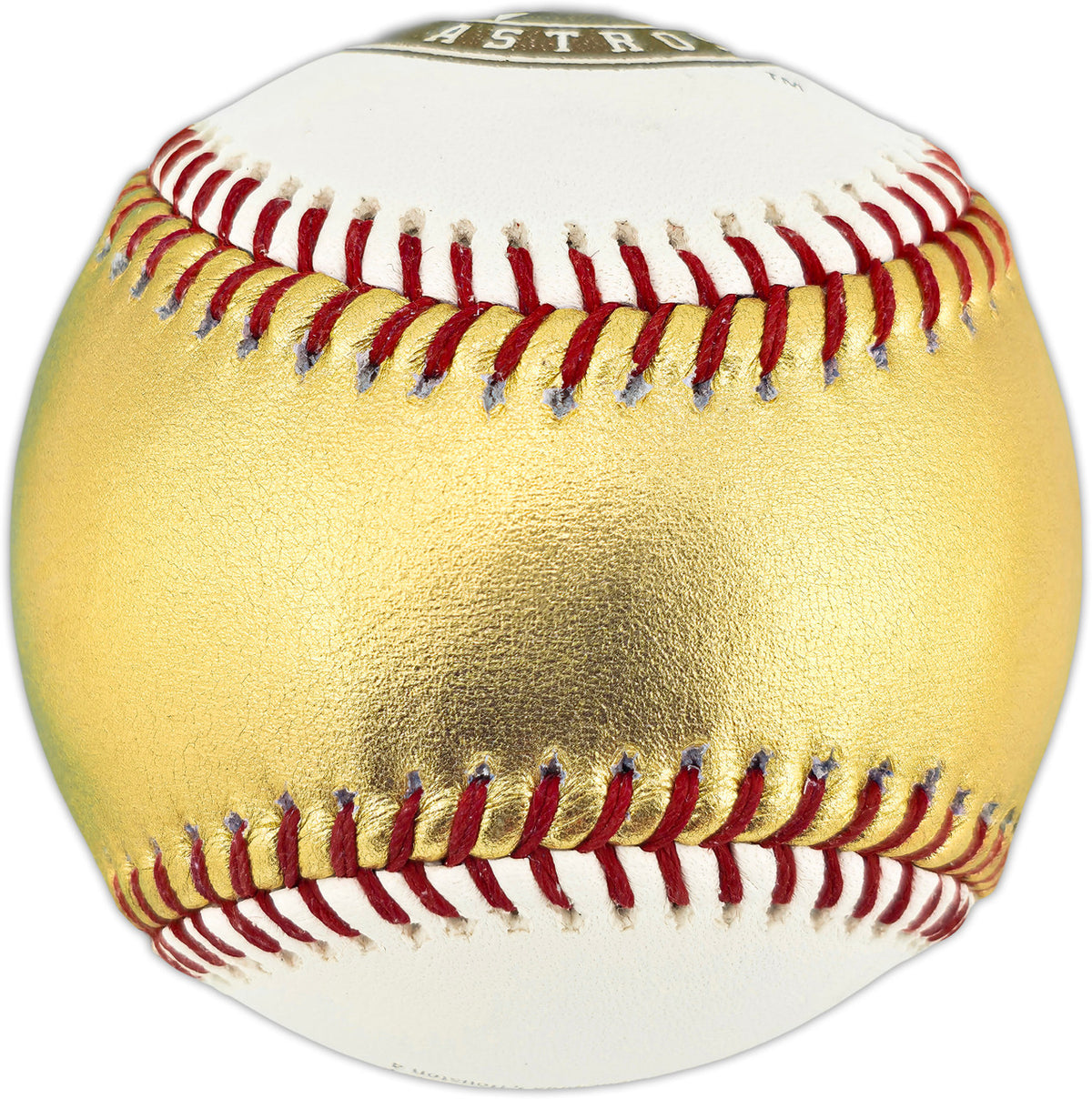 Yordan Alvarez Autographed Official 2022 Gold World Series Logo Baseball Houston Astros (Smudged) Beckett BAS #W381819
