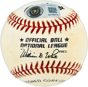 Willie Mays Autographed Official NL Baseball San Francisco Giants Beckett BAS #AG020290