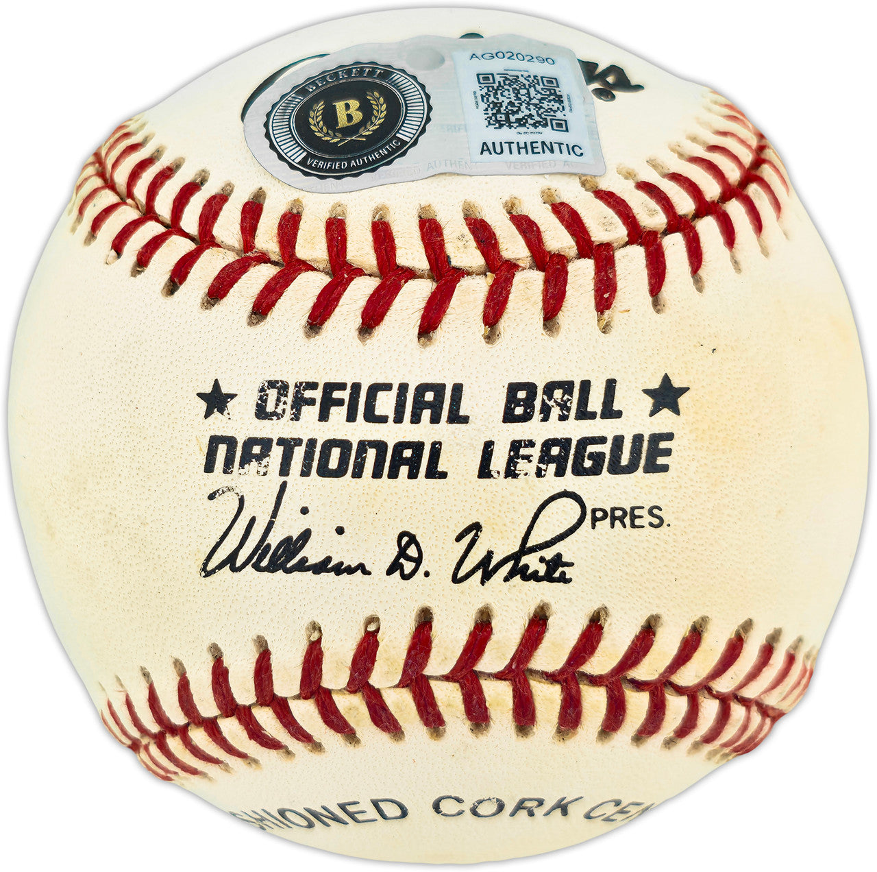 Willie Mays Autographed Official NL Baseball San Francisco Giants Beckett BAS #AG020290