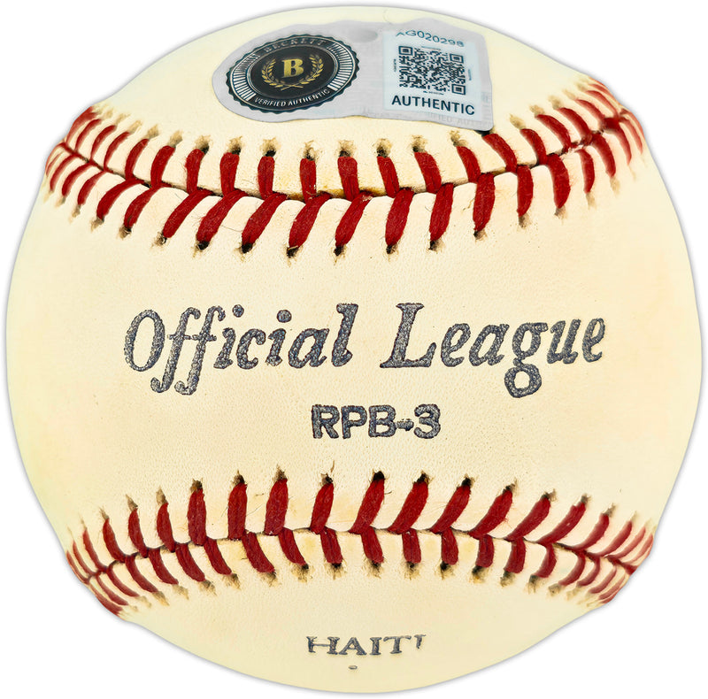 Willie Mays Autographed Official League Baseball San Francisco Giants Beckett BAS #AG020298