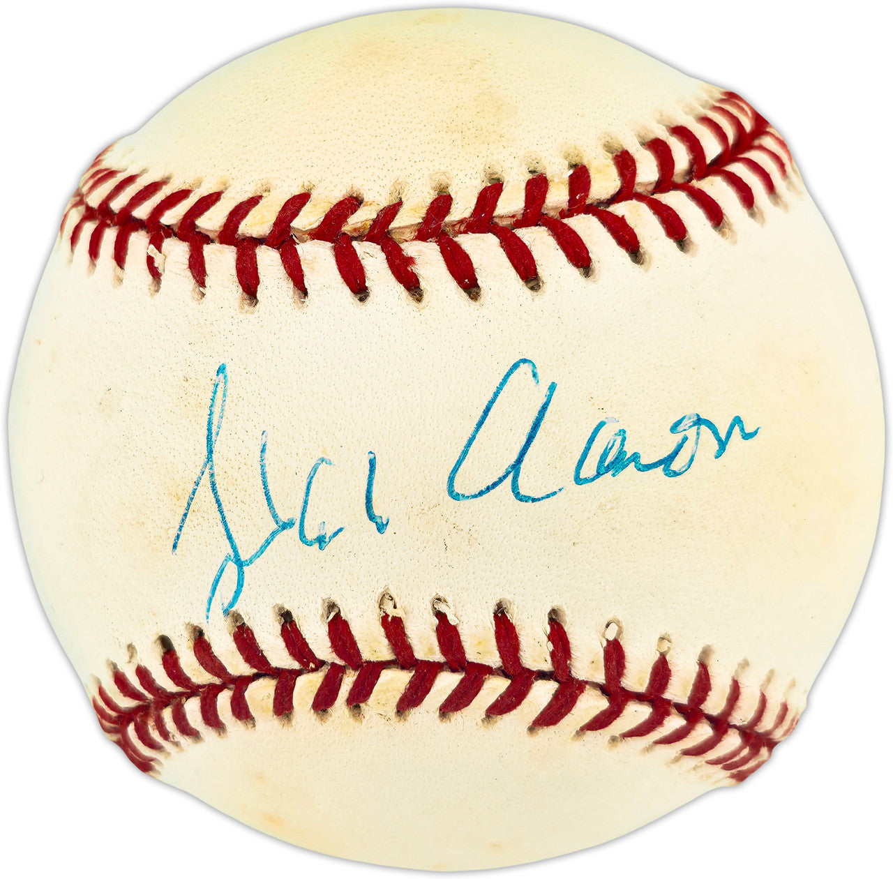 Hank Aaron Autographed Official NL Baseball Atlanta Braves Beckett BAS #AG020296