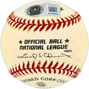 Hank Aaron Autographed Official NL Baseball Atlanta Braves Beckett BAS #AG020296
