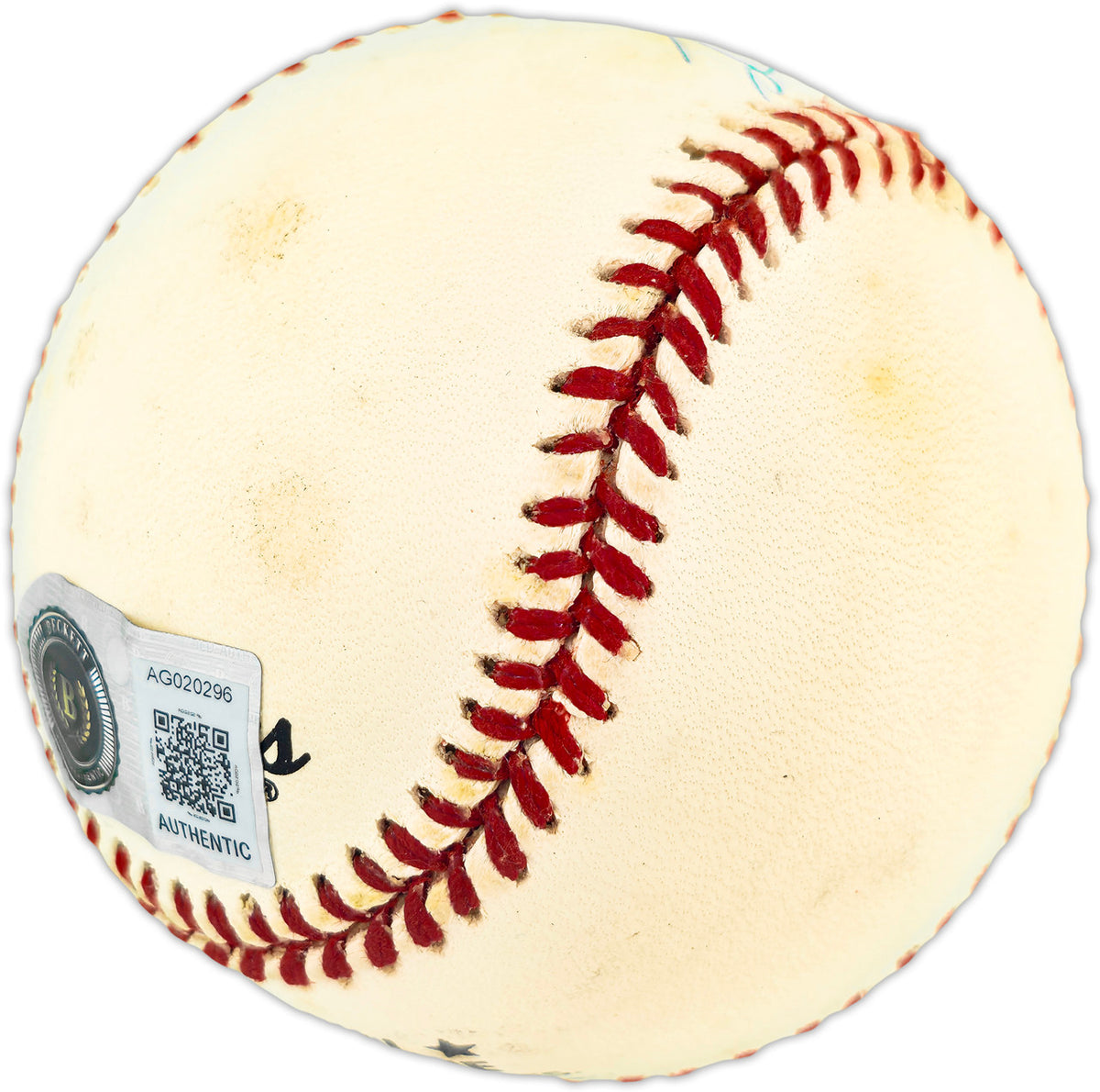 Hank Aaron Autographed Official NL Baseball Atlanta Braves Beckett BAS #AG020296