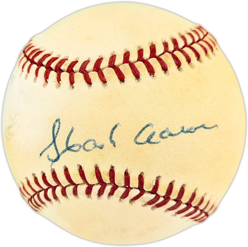 Hank Aaron Autographed Official NL Baseball Atlanta Braves Beckett BAS #AG020297