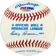 Charlie Gehringer Autographed Official AL Baseball Detroit Tigers PSA/DNA #C32631