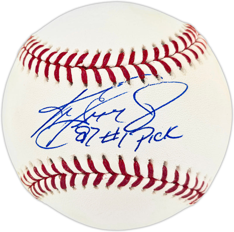 Ken Griffey Jr. Autographed Official MLB Baseball Seattle Mariners "87 #1 Pick" Beckett BAS Witness #4W748757