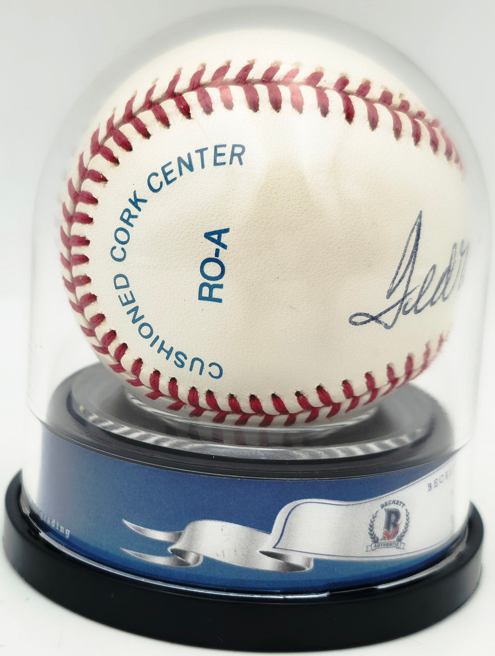 Ted Williams Autographed Official AL Baseball Boston Red Sox Auto Grade Mint 9 Beckett BAS #20134486