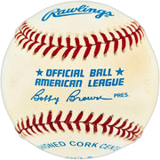 Bob Lemon Autographed Official AL Baseball Cleveland Indians SKU #266818