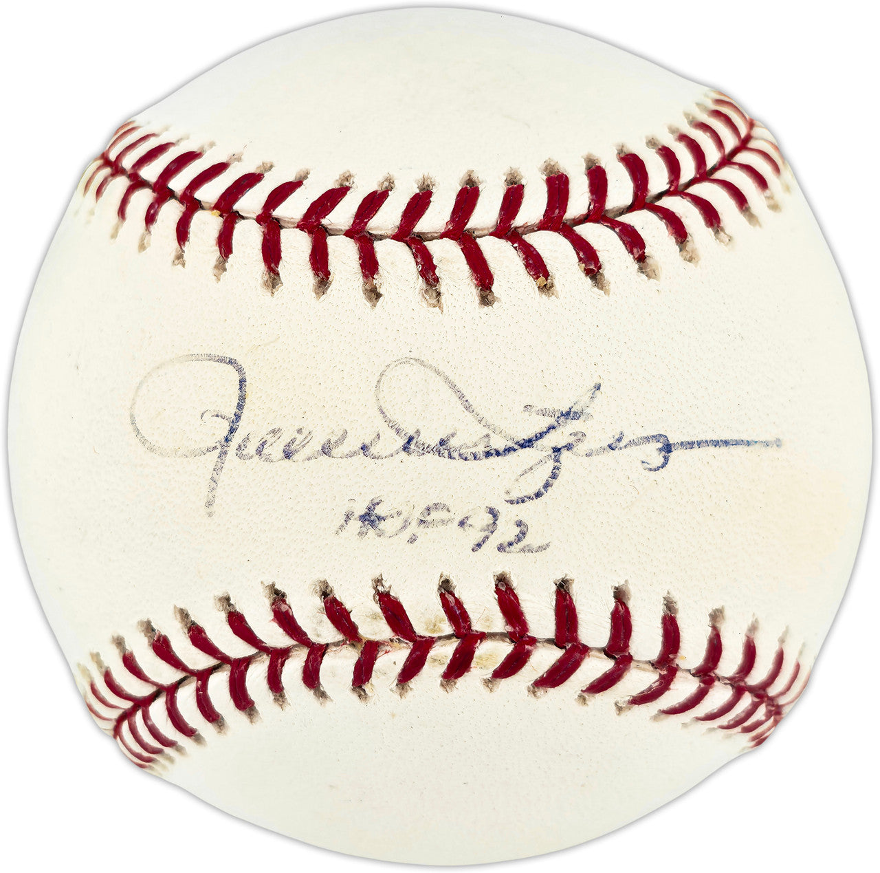 Rollie Fingers Autographed Official MLB Baseball Oakland A's & Milwaukee Brewers "HOF 92" SKU #266831