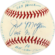 Joe Morgan Autographed Official NL Baseball Cincinnati Reds With 20 Stats Beckett BAS QR #BV44273