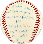 Joe Morgan Autographed Official NL Baseball Cincinnati Reds With 20 Stats Beckett BAS QR #BV44273