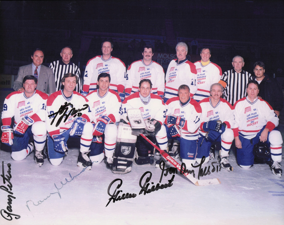 Guy Lafleur, Gilles Gilbert, Jean-Guy Talbot Autographed 8x10 Photo SKU #266889