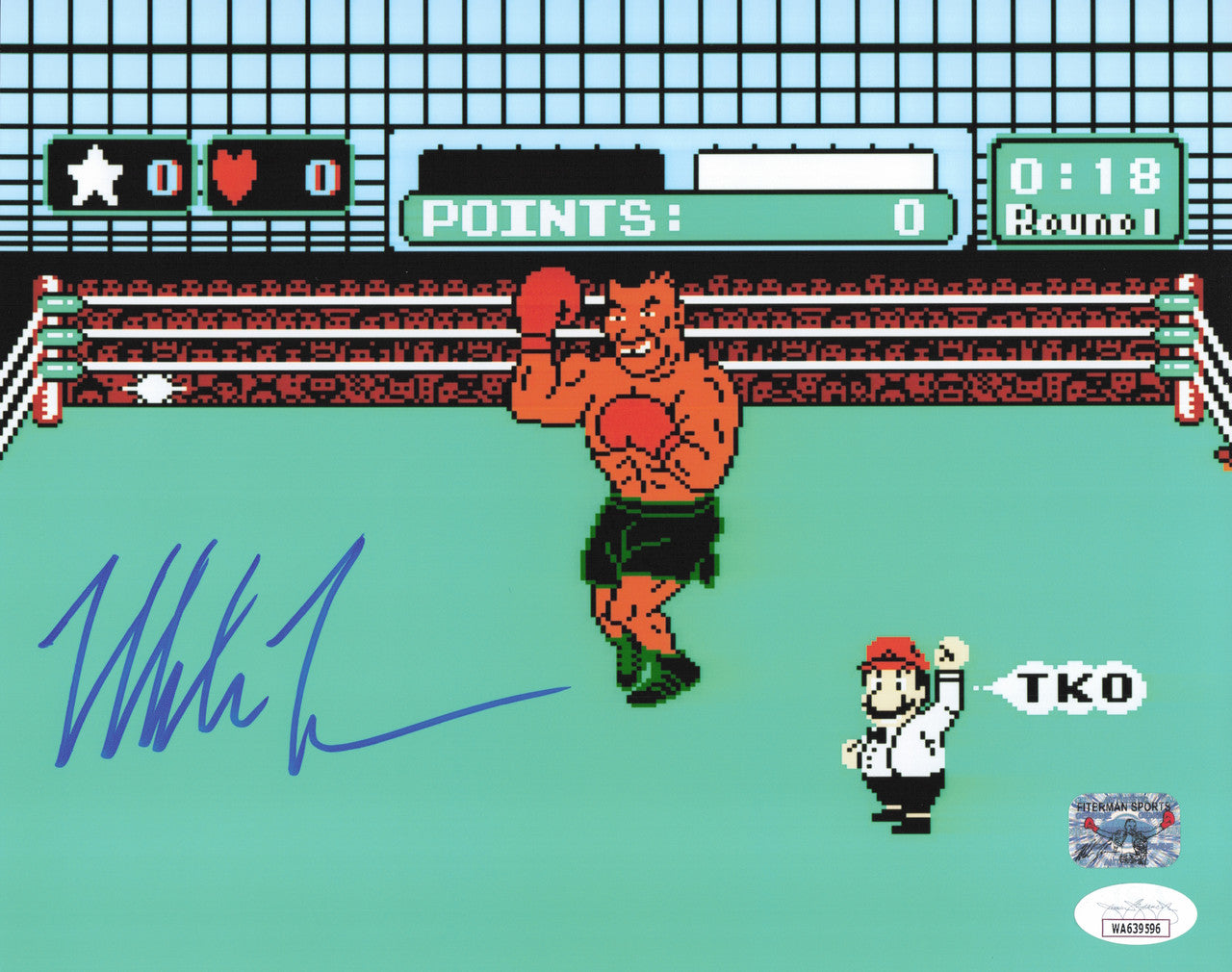 Mike Tyson Autographed 8x10 Photo Nintendo Punch-Out!! JSA #WA639596