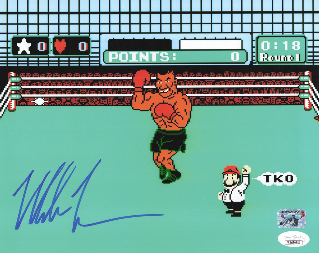 Mike Tyson Autographed 8x10 Photo Nintendo Punch-Out!! JSA #WA639659