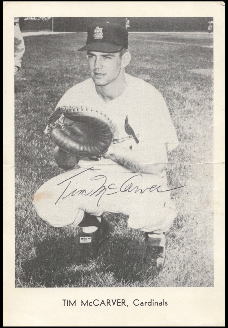 Tim McCarver Autographed 1967 Picture Pack 5x7 Photo St. Louis Cardinals SKU #266917