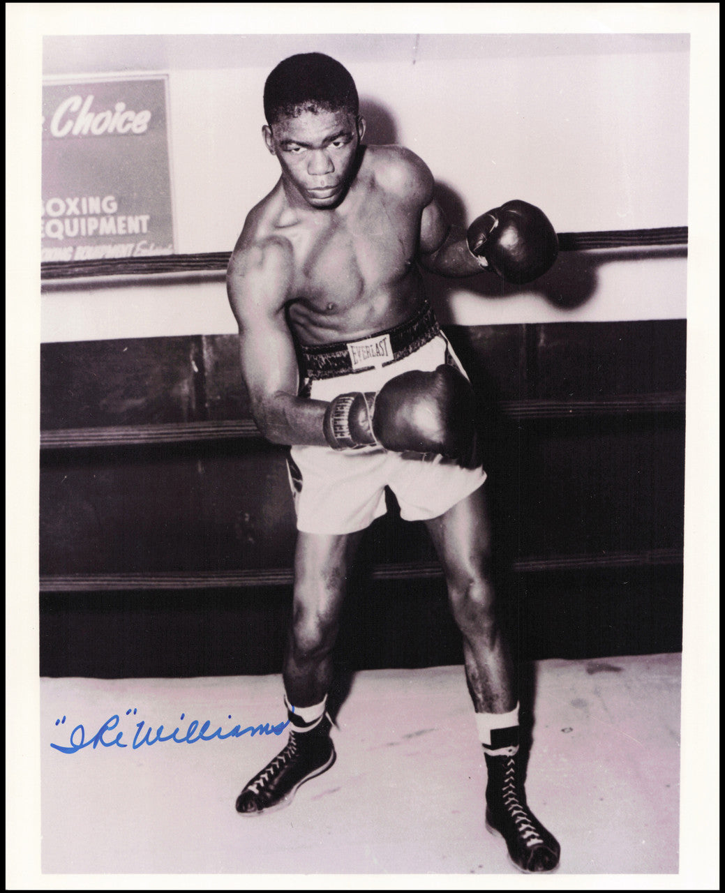Ike Williams Autographed 8x10 Photo World Lightweight Champion SKU #266918