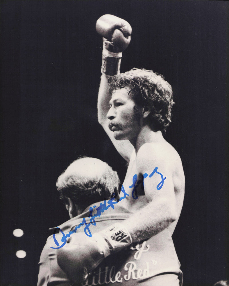 Danny "Little Red" Lopez Autographed 8x10 Photo World Featherweight Champion SKU #266919