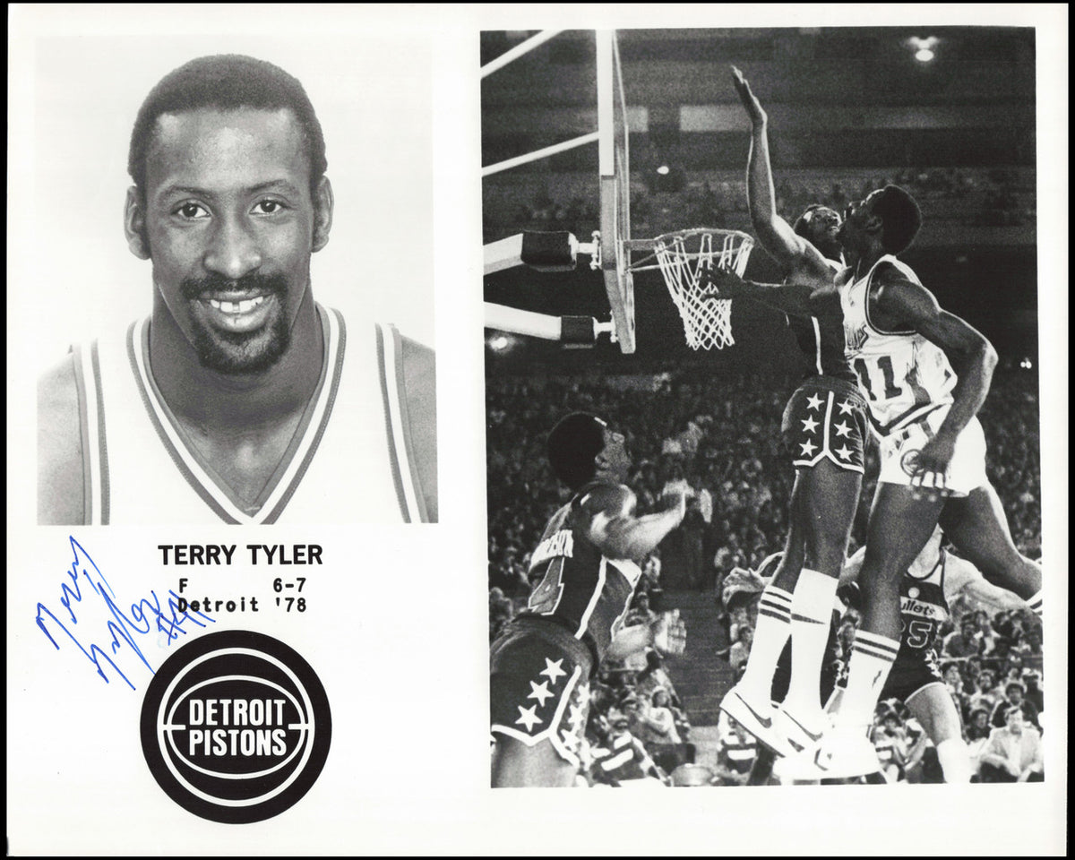 Terry Tyler Autographed 1978 Team Issued 8x10 Photo Detroit Pistons SKU #266936