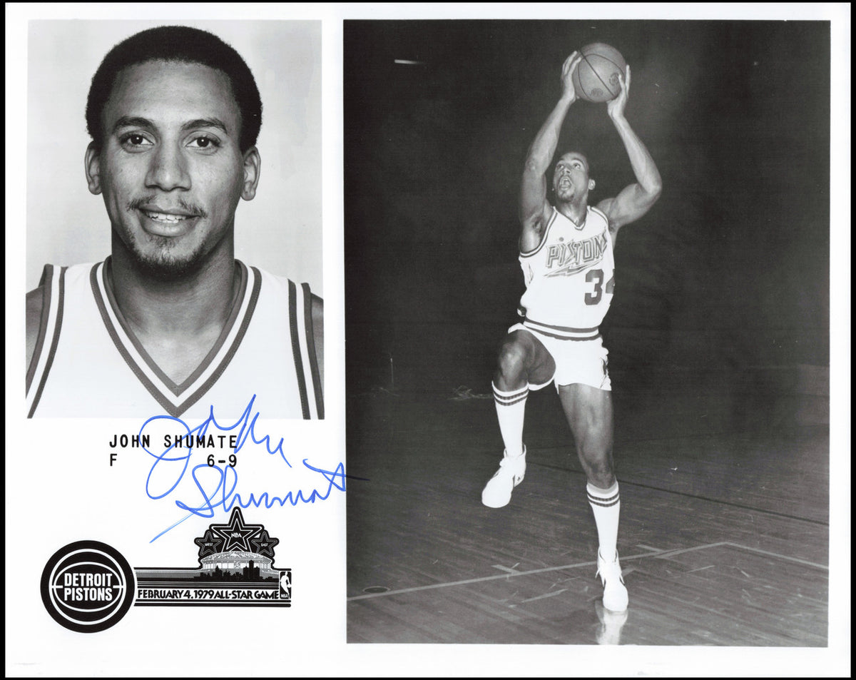 John Shumate Autographed Team Issued 8x10 Photo Detroit Pistons SKU #266938