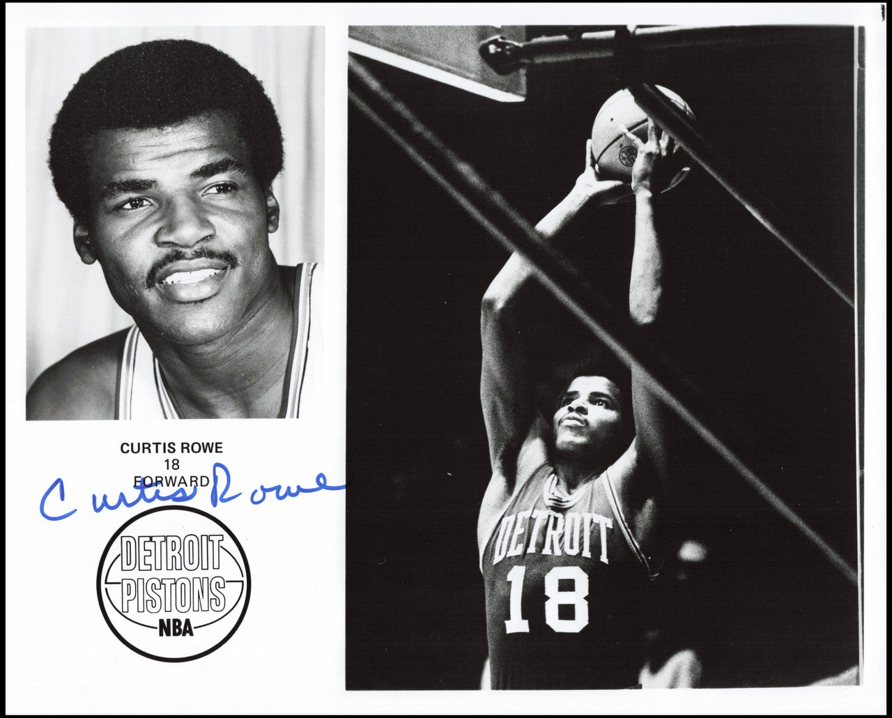 Curtis Rowe Autographed Team Issued 8x10 Photo Detroit Pistons SKU #266939