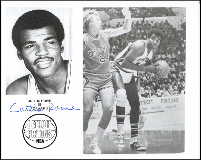 Curtis Rowe Autographed Team Issued 8x10 Photo Detroit Pistons SKU #266940
