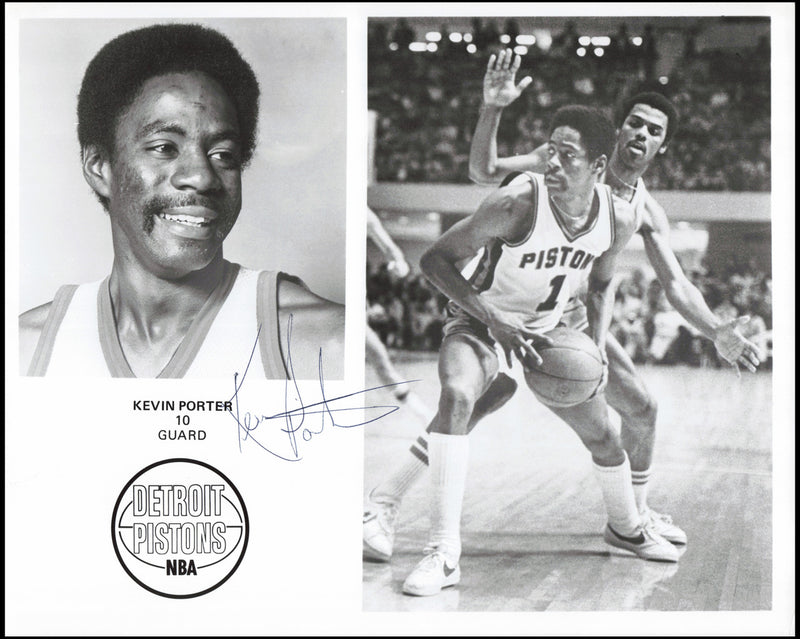 Kevin Porter Autographed Team Issued 8x10 Photo Detroit Pistons SKU #266943