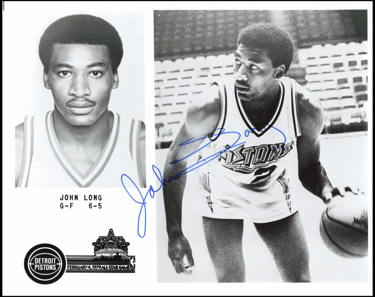 John Long Autographed Team Issued 8x10 Photo Detroit Pistons SKU #266946